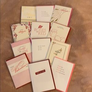 SET of 12 Mini Letterpress Valentines Day Cards